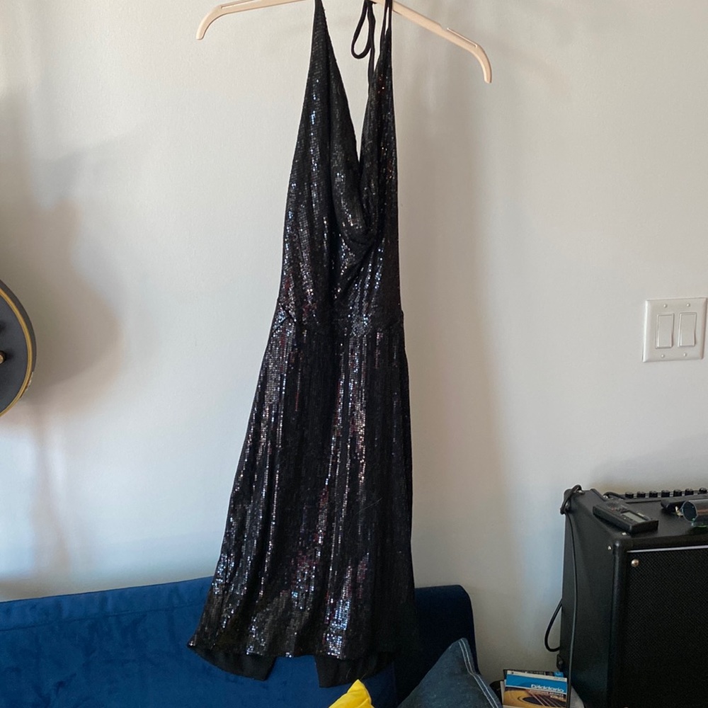 Eva Franco black sequin dress
